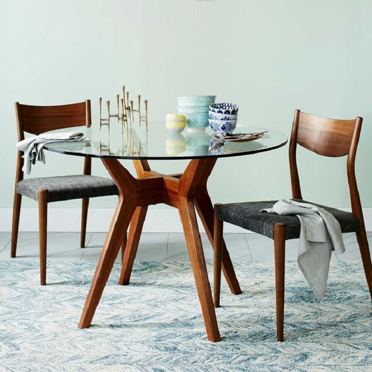 Round Glass Dining Table And 4 Cream Chairs ~ Orbit Round Chrome And ...