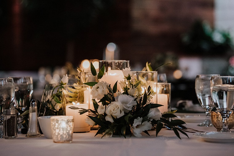 Candles in wedding tables