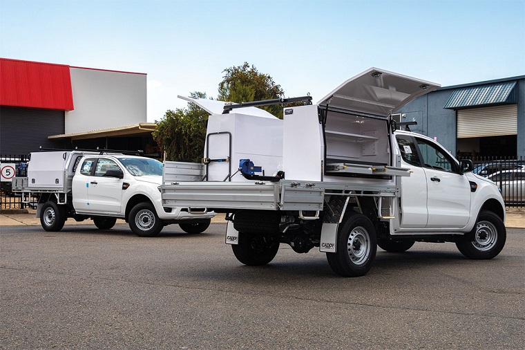 picture of an ute canopy with Brisbane toolbox