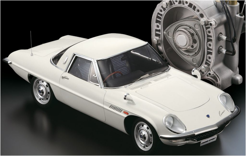 Large scale model kit white Mazda