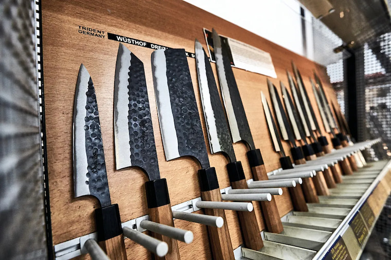 collection of japanese knifes